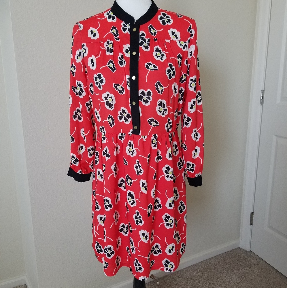 Juicy Couture Long Sleeve Floral Dress Size 4 - Picture 1 of 12